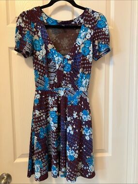 Free People Floral V-Neck Dress